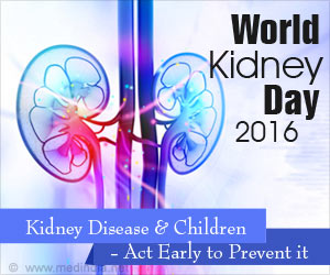 World Kidney Day 2016 Focus on Kidney Disease in Children and the Message 'Act Early to Prevent It'