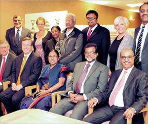 Mrs. KK Shylaja Kumari (Third from left front row) and Professor Sudhesh Kumar (Fifth from left front row)