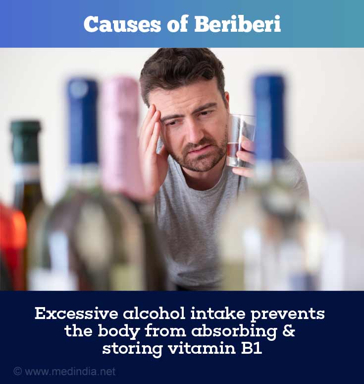 Causes of Beriberi - Excessive Alcohol Intake